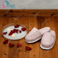 دمپایی حوله ای طرح کرالیچ رنگ پودرا