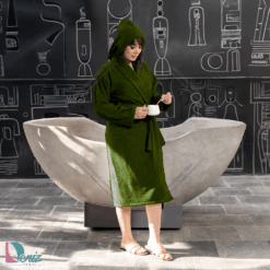 حوله تن پوش آرام رنگ زیتونی