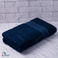 حوله حمامی طرح البروس رنگ سرمه ای