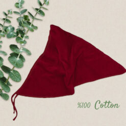 حوله سر طرح ساده مدل روسری رنگ زرشکی