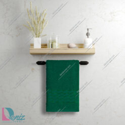 حوله دستی بزرگ طرح آرام رنگ یشمی