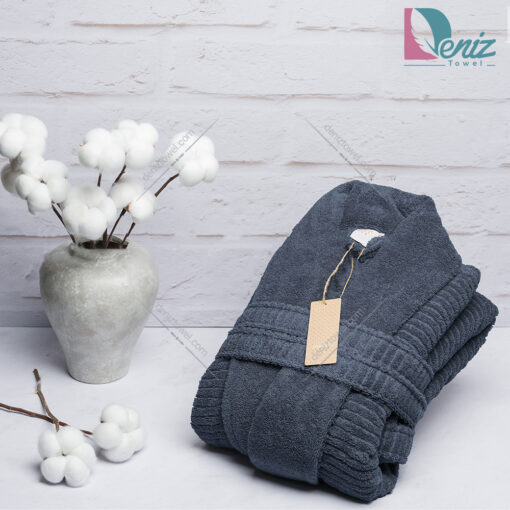 حوله تن پوش Cotton Life رنگ نوک مدادی