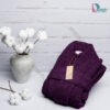 حوله تن پوش Cotton Life رنگ بنفش