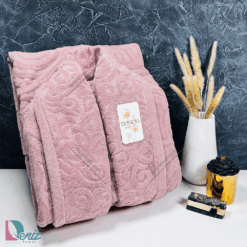 حوله تن پوش طرح الینا رنگ کالباسی روشن