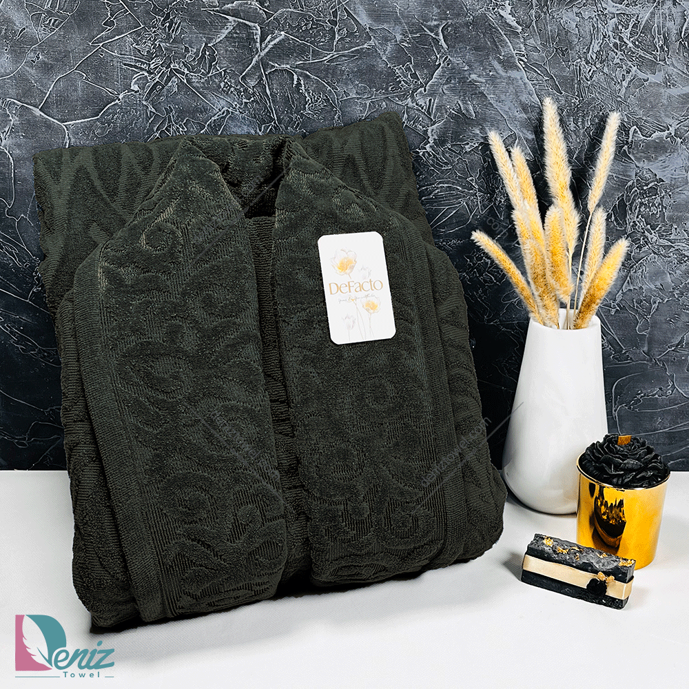 حوله تن پوش طرح الینا رنگ یشمی تیره