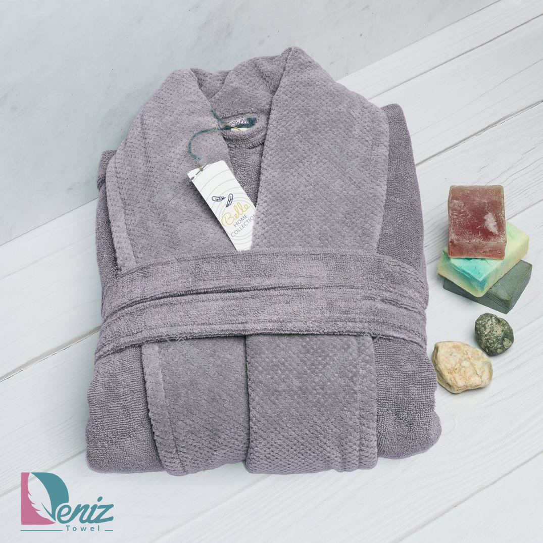 حوله تن پوش بلو طرح ماکرو رنگ طوسی تیره