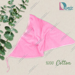 حوله سر طرح ساده مدل روسری رنگ صورتی