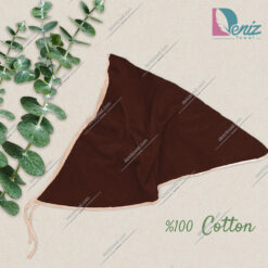 حوله سر طرح ساده مدل روسری رنگ قهوه ای