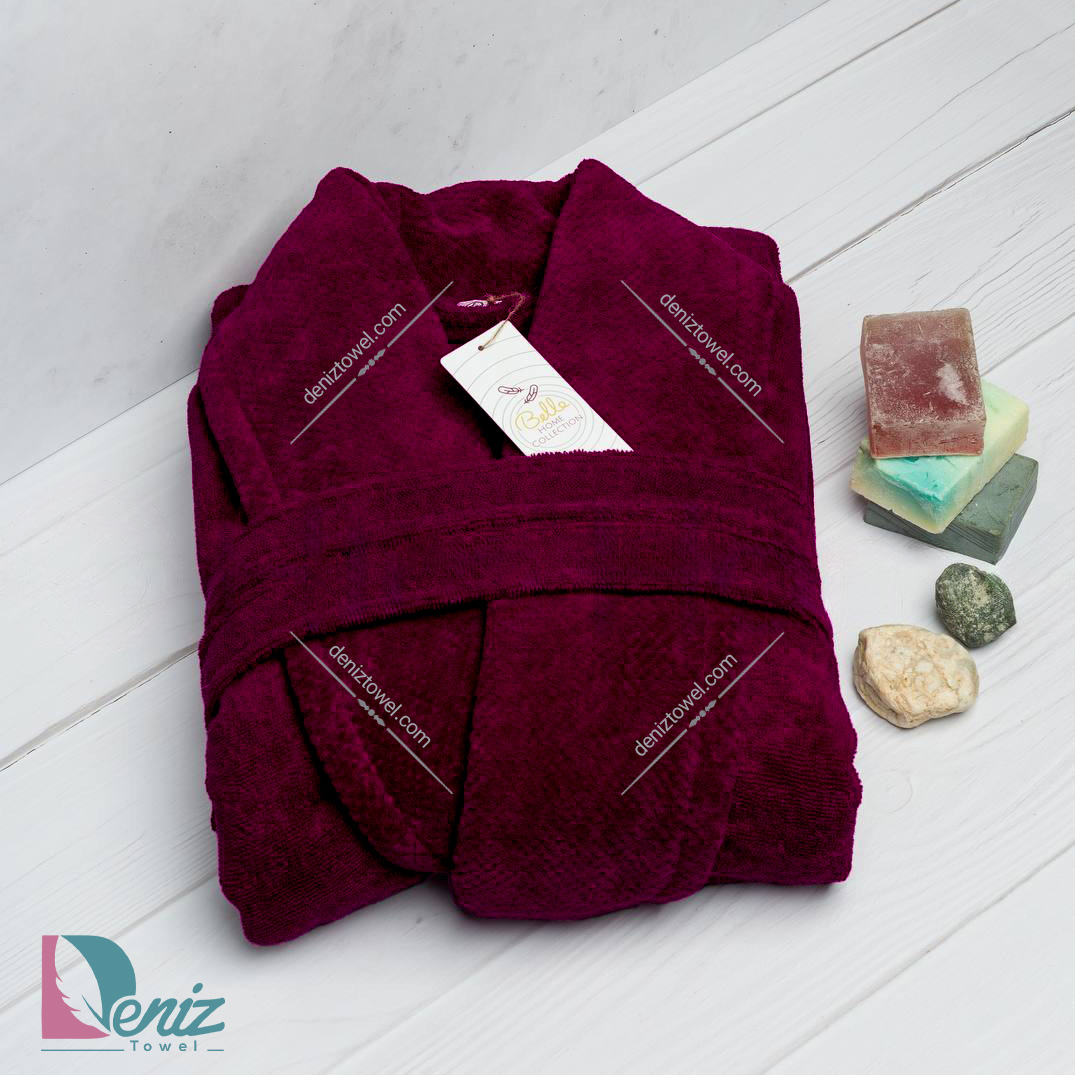 حوله تن پوش بلو طرح ماکرو رنگ سماقی