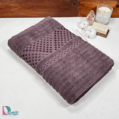 حوله حمامی اوپال رنگ بادمجونی