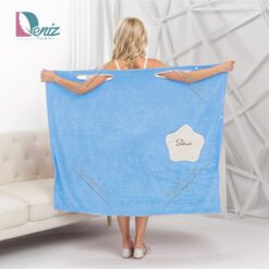 حوله سونایی پولیشی رنگ آبی روشن