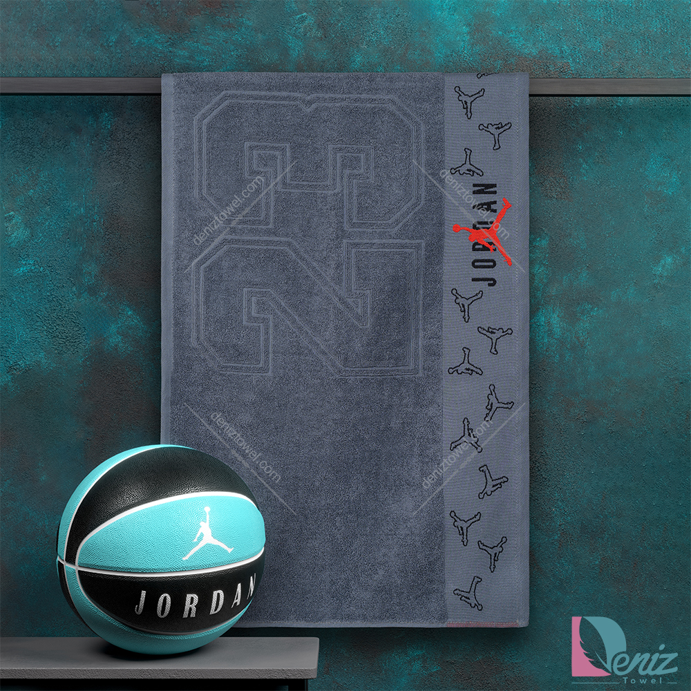 حوله ورزشی JORDAN طوسی قرمز