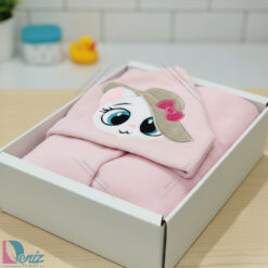 حوله کودک طرح لیدی کت صورتی