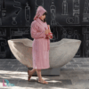 حوله تن پوش آرام رنگ کالباسی