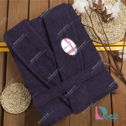 حوله تن پوش سوپر سایز طرح کارن رنگ بادمجونی