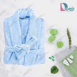 حوله تن پوش طرح کارولین رنگ آبی آسمانی