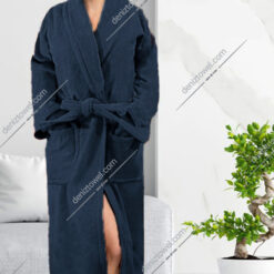 حوله تن پوش با طرح ساده رنگ نوک مدادی تیره