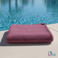 حوله استخری میکروفایبر لایف رنگ سماقی