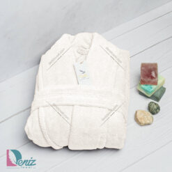 حوله تن پوش بلو طرح ماکرو رنگ شیری