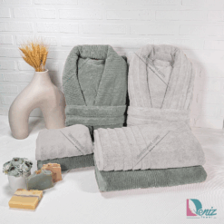 حوله ست دو نفره روویتا رنگ سدری و استخونی