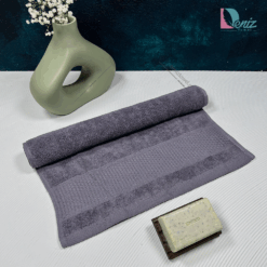 حوله دستی طرح والرون رنگ یاسی تیره
