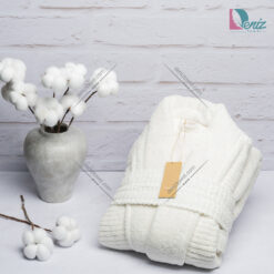 حوله تن پوش Cotton Life رنگ شیری