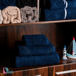 حوله ست سه تکه لوشا رنگ سرمه ای