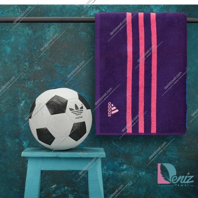 حوله ورزشی adidas بنفش صورتی بزرگ