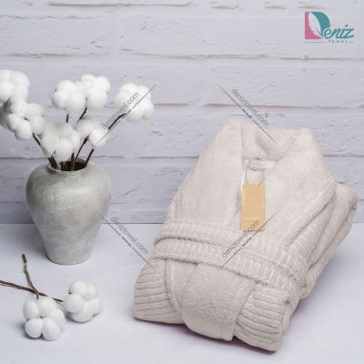 حوله تن پوش Cotton Life رنگ استخونی